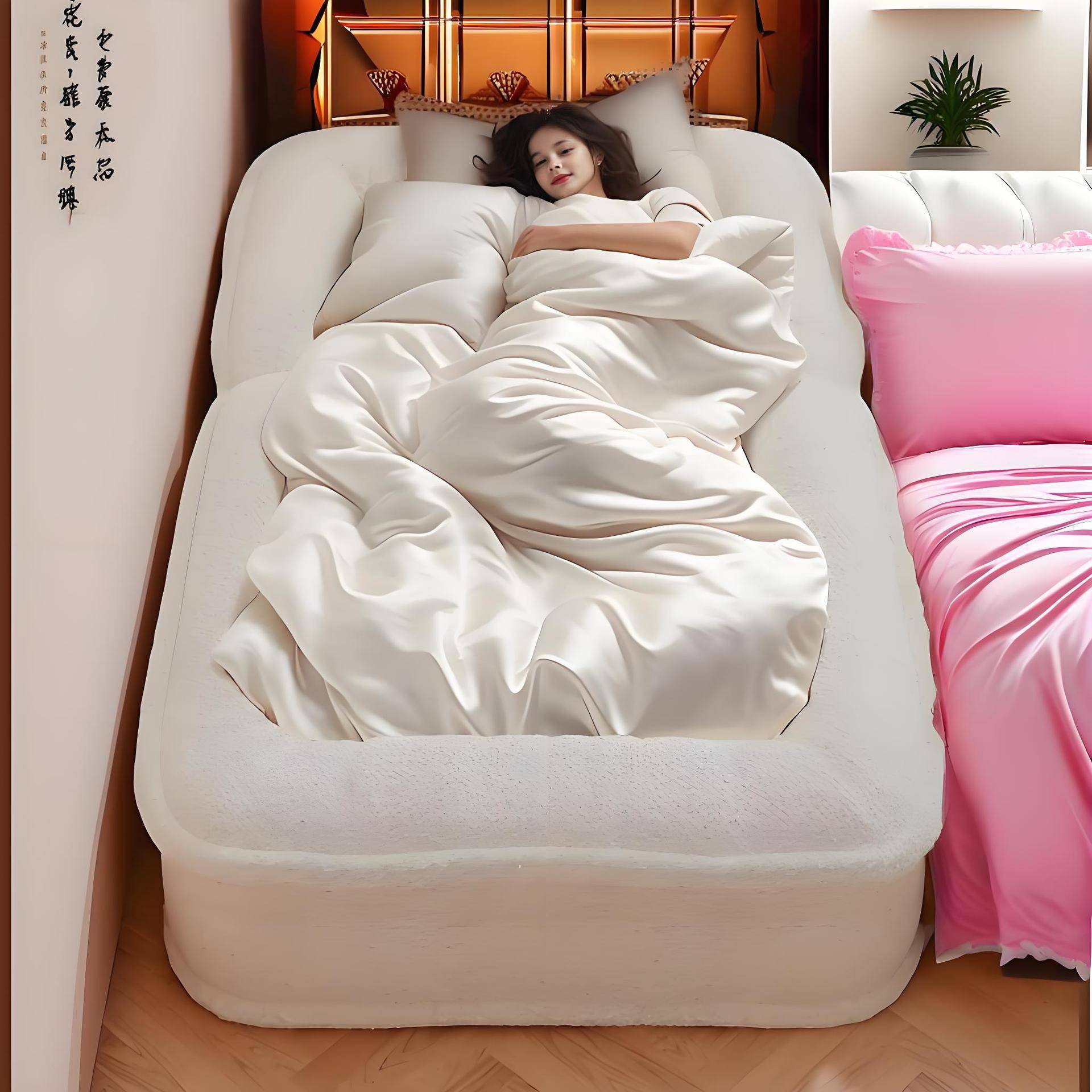 懒人沙发可睡可躺人类猫窝卧室单人沙发折叠床两用阳台榻榻米座