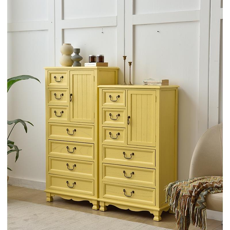 美式乡村实木斗柜复古抽屉式柜子客厅收纳抽屉柜装饰组合储物新品