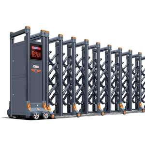 帝航之星铝合金电动伸缩门工厂庭院学校中式安全遥控自动收缩大门