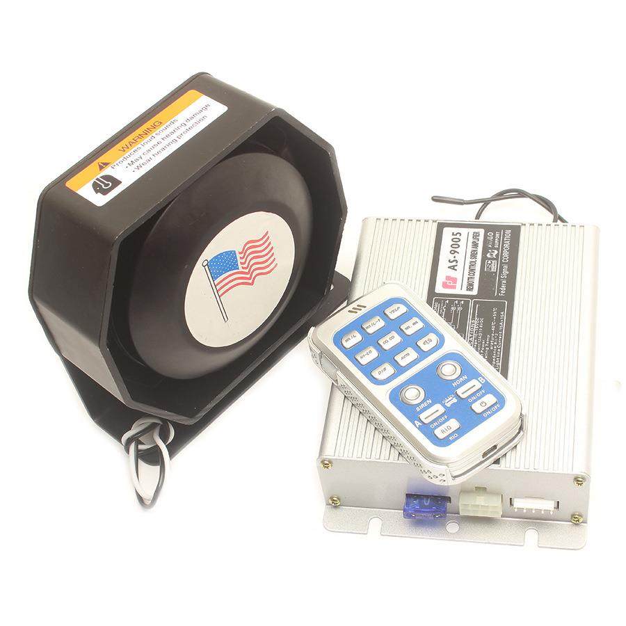 12V车载喇叭AS-9005大功率扬声器200W高音无线遥控超薄鸣笛套装