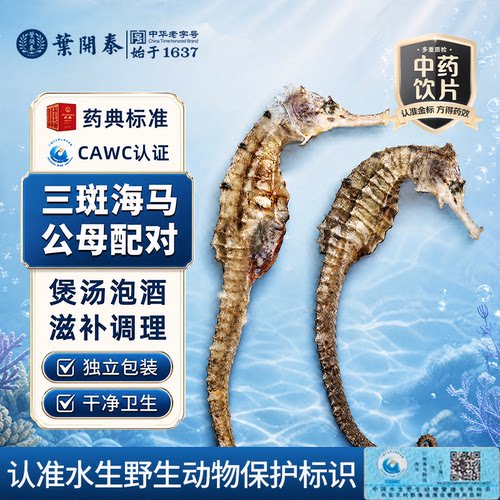 三斑海马3g/对【溯源认证】饮片