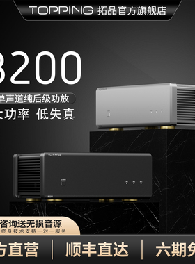 TOPPING拓品B200单声道纯后级功放专业hifi发烧 大功率放大器200W