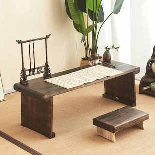 实木古琴桌凳可折叠共鸣矮琴桌古琴台国学书法桌抄经仿古专用桌子