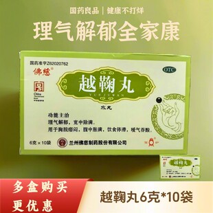 佛慈 越鞠丸 6g*10袋/盒理气解郁宽中除螨 嗳气吞酸腹中胀满