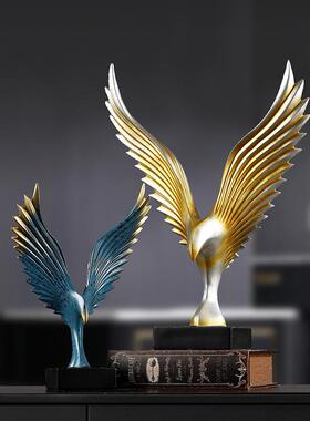 大鹏展翅摆件创意现代简约客厅家居饰品酒柜办公室桌面开业礼物
