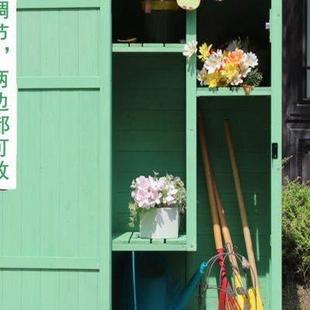 户外储物柜防水防晒小院杂物柜阳台收纳凳阳台工具房置物架田园风