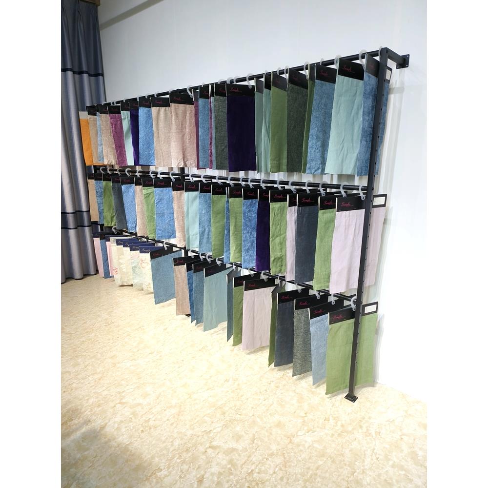 面料吊卡展示架上墙布板货架多层壁挂高度可调节布艺样品陈列架