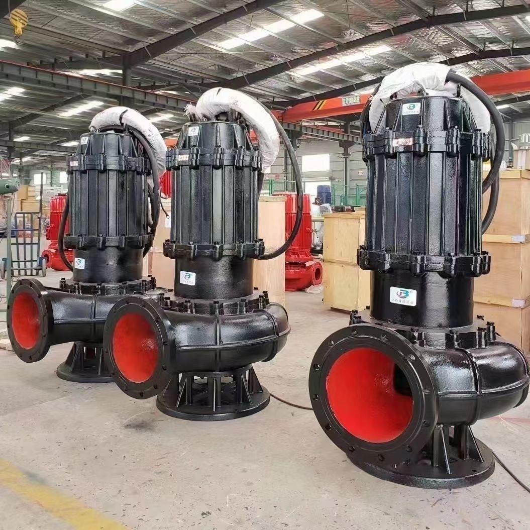 耐用三相大流量排污泵切割式抽粪泵大功率标准污水泵潜水泵通用