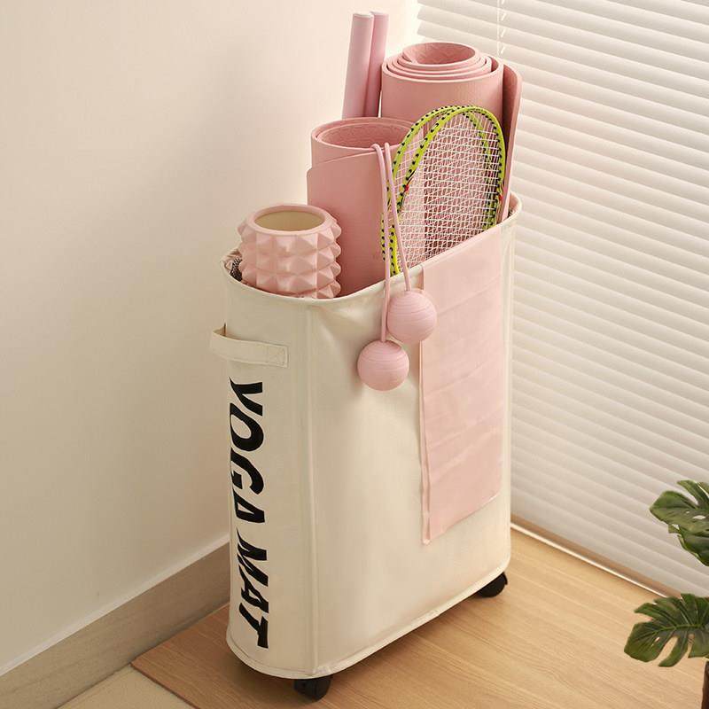 瑜伽垫专用收纳筐夹缝置物架家用折叠布艺健身房运动器材整理篮,收纳整理,运动器材收纳用具,淘宝优惠券,粉丝福利购,淘宝优惠卷