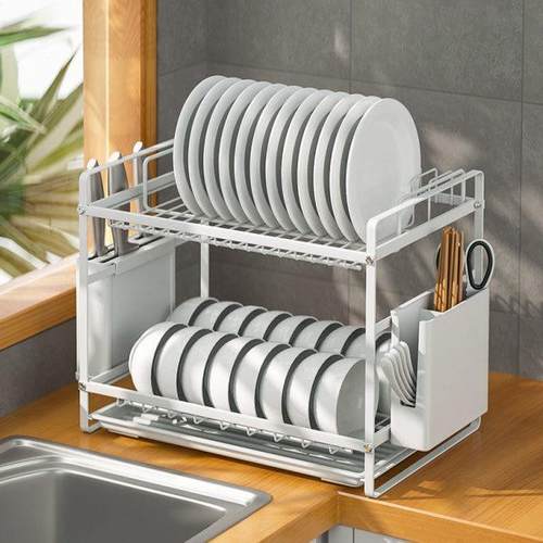 放碗架筷架接碗筷沥水架刀架带盘子厨房置物架碟水晾收纳架盘双层