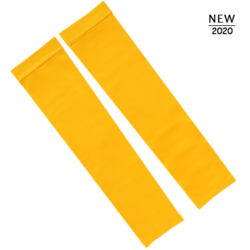 2026新款夏季外卖骑手冰袖加大款防晒护胳膊手臂袖套无标黄色男女