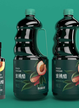 衡湖故里蜜桃醋2桶1.25L+1瓶268ml粮食酿造香熏缸甜醋饺子凉拌