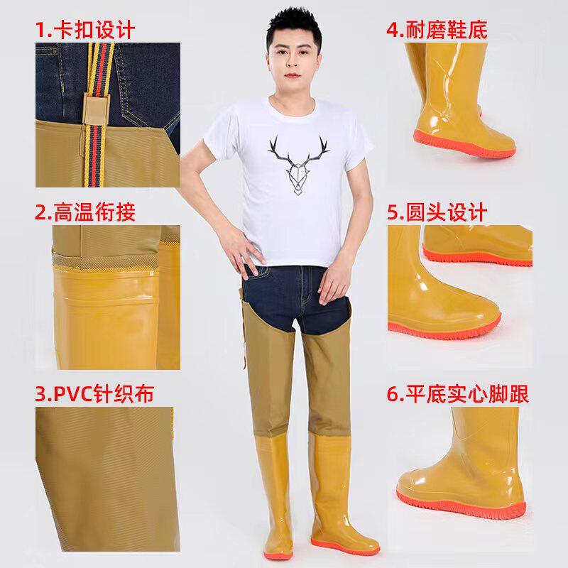 防水牛筋底春秋插秧雨鞋