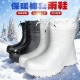 棉鞋 泡沫一体防水鞋 中筒冬季 防寒男雪地靴洗车加绒保暖防滑冷库