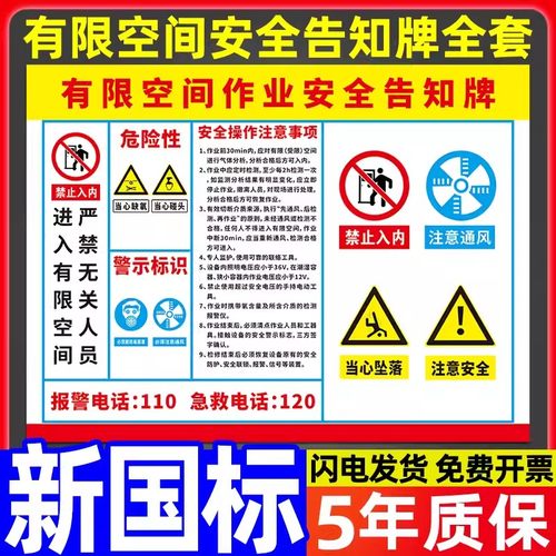 有限空间安全告知牌警告标识