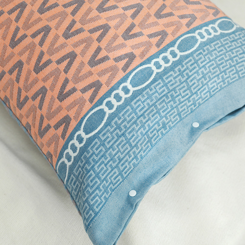 一对装纯棉枕套全棉时尚花色水洗棉纯棉纱布柔软透气冬季大号加厚