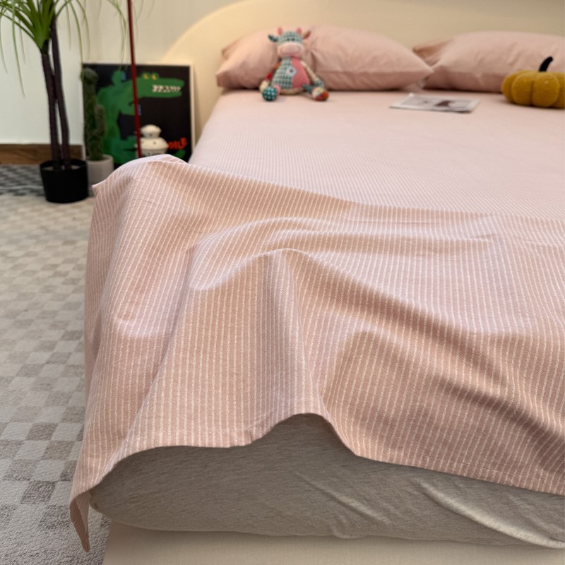 秋冬季纯棉磨毛床单单件加厚单人100全棉宿舍学生被单双人床品1.8