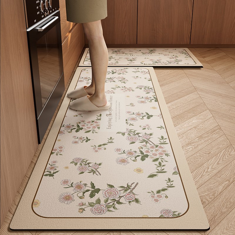 法式厨房专用地垫硅藻泥吸水吸油防滑可擦免洗脚垫2025新款地毯垫