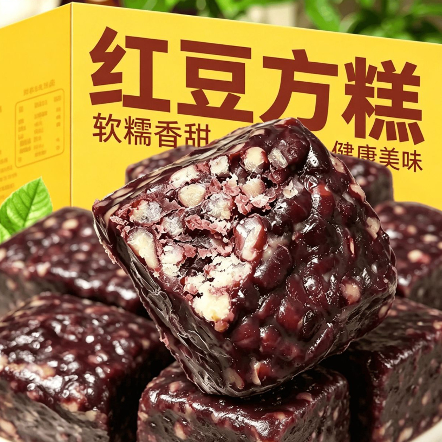 红豆糕无糖精手工开袋即食老式正宗独立真空包装心现阳官方旗舰店