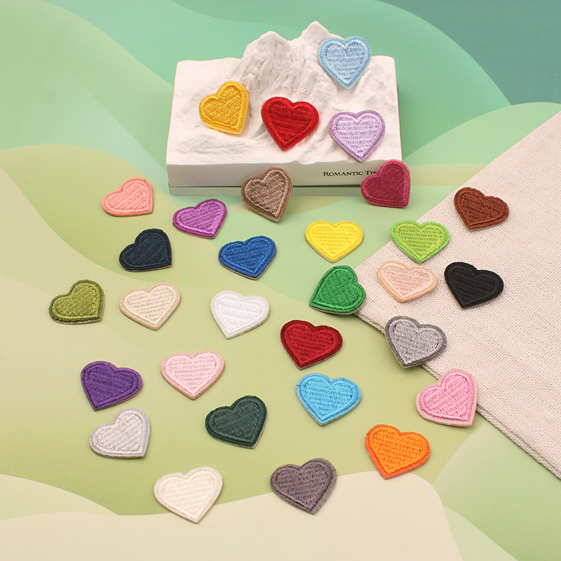 补丁贴自粘免烫爱心小号布贴