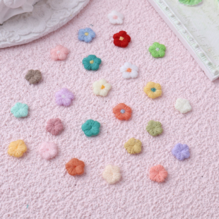 自粘布贴迷你小梅花羽绒衣服裤子修补小洞装饰刺绣贴花补丁修补贴