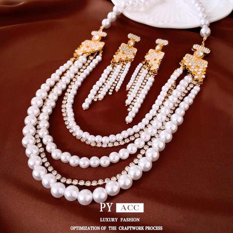 首饰欧美套装夸张气质长款女批发