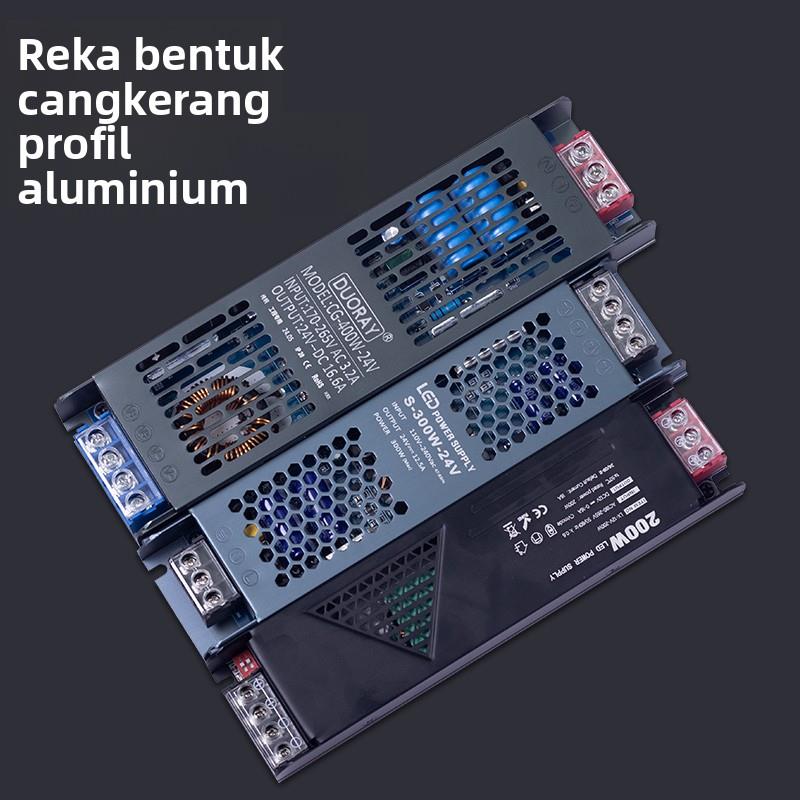 12V线形灯带变压器220转直流开关电源24V低压超薄长条LED灯箱电源