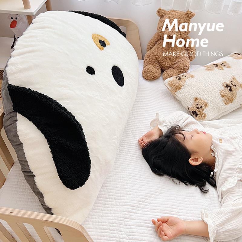 蔓越家 卡通ins风兔兔绒床头靠垫卧室飘窗双人靠背沙发榻榻米软包