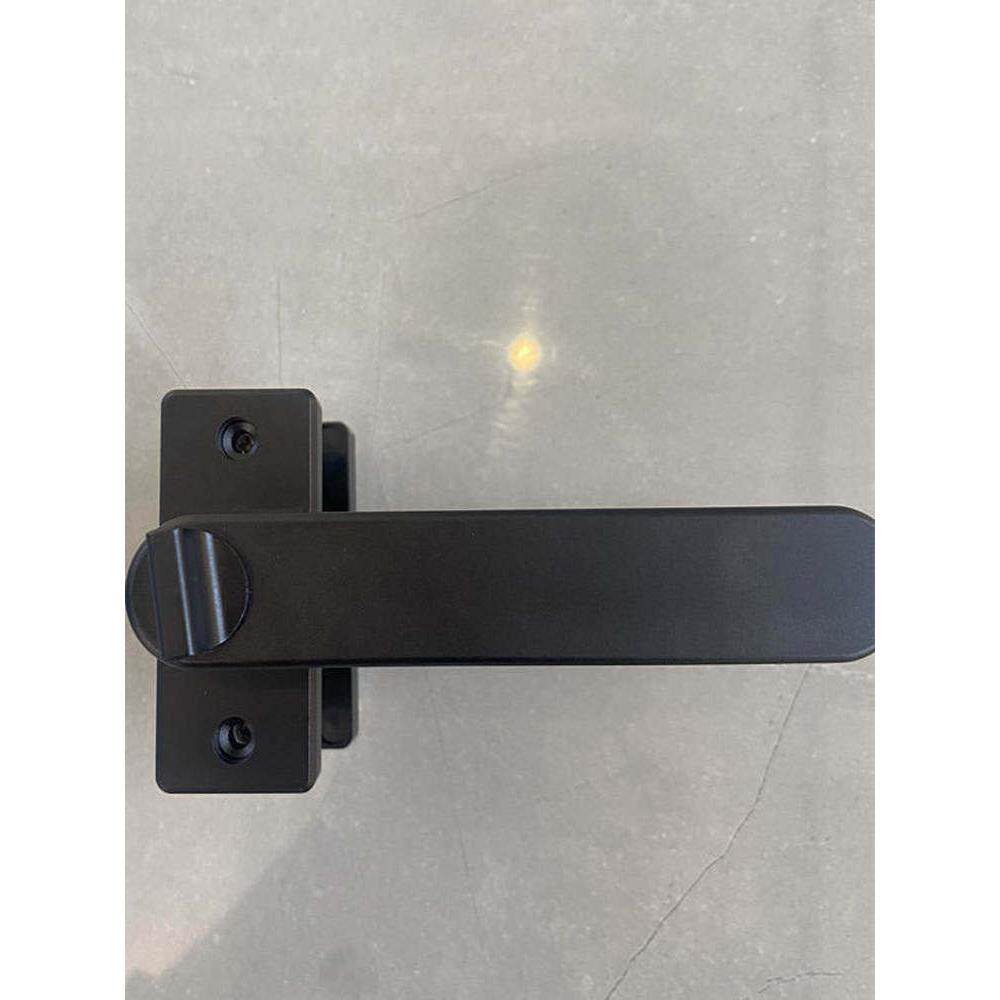 新椭圆形小面板铝合金手柄锁厕所浴室54孔门把手黑色