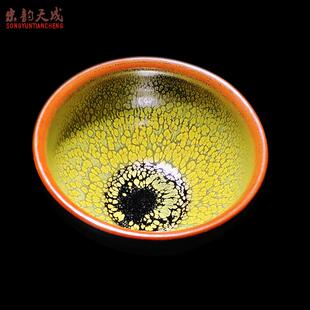 正宗建阳窑建盏主人杯张国平绿鹧鸪斑品茗杯茶杯杯子陶瓷功夫茶具
