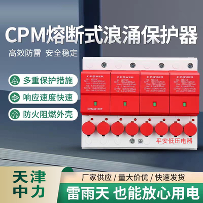 天津中力浪涌保护器一级二级CPM20熔断器系列防雷器电涌保护器