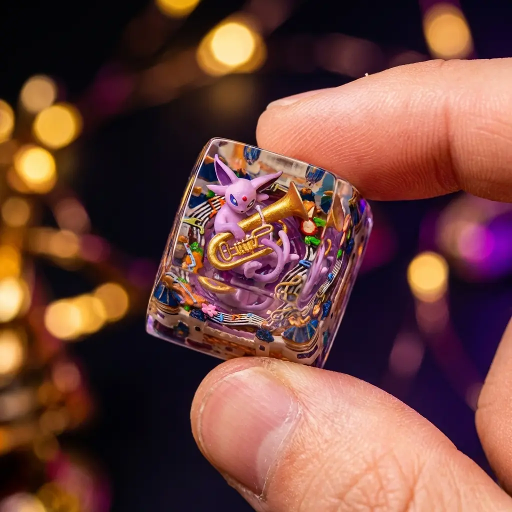 遇键宝可梦键帽原创神奇宝贝宠物小精灵图鉴机械键盘树脂透光键帽