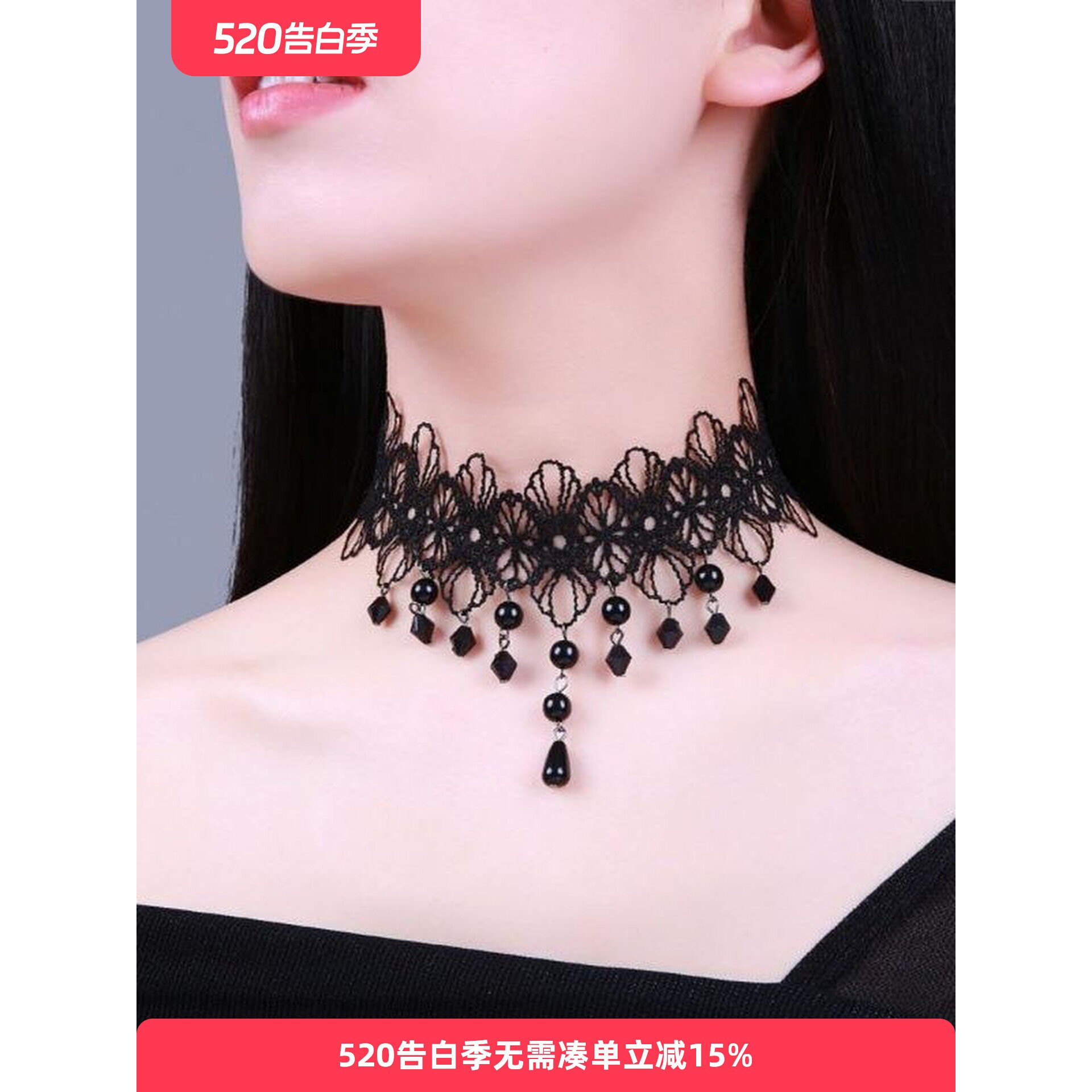 遮脖子疤痕的饰品夏天甲状腺术后蕾丝女丝巾脖子遮挡颈带护颈围脖