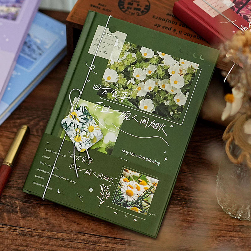 文艺复古摘抄本高颜值小众简约精装本横线本学生手账本日记本本子