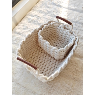 框框收纳筐脏衣服杂物玩具零食编织篮子家用电视柜桌面整理可移动