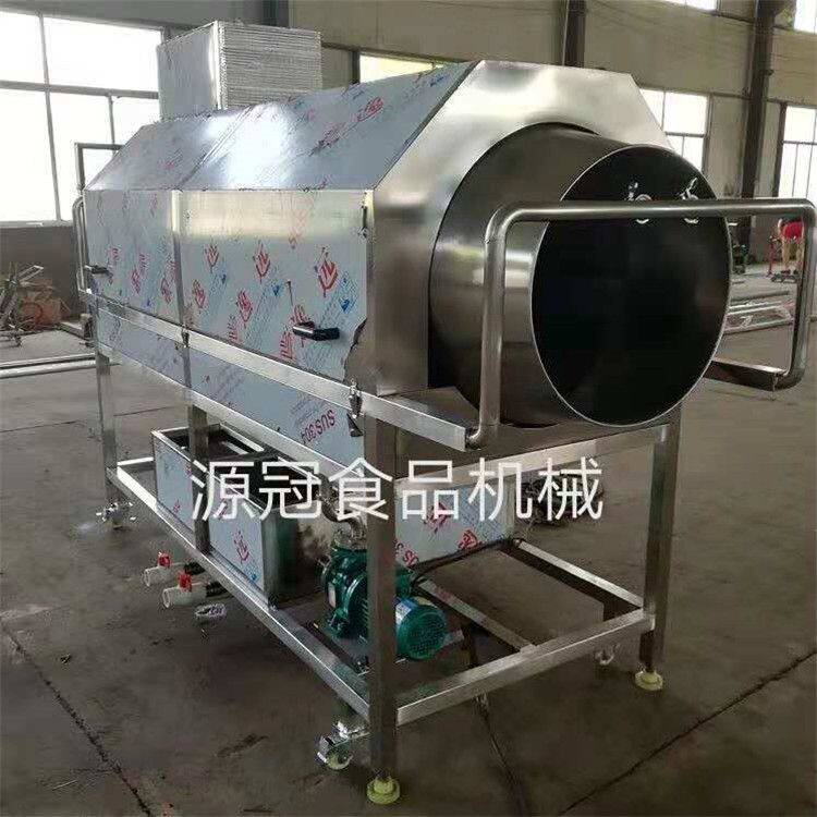 供应滚筒清洗机高压喷淋海鲜滚动毛刷洗袋机多功能根茎类清洗设备