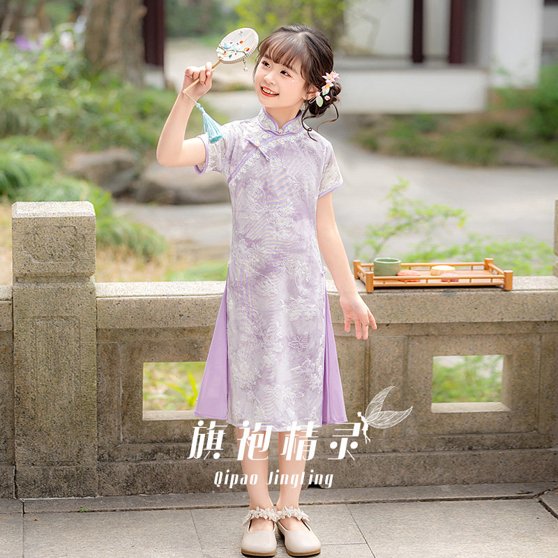 川黛女童旗袍2026新款夏季中国风儿童改良旗袍裙国风小女孩新中式