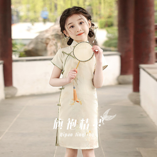 女童旗袍民国风夏季中式连衣裙