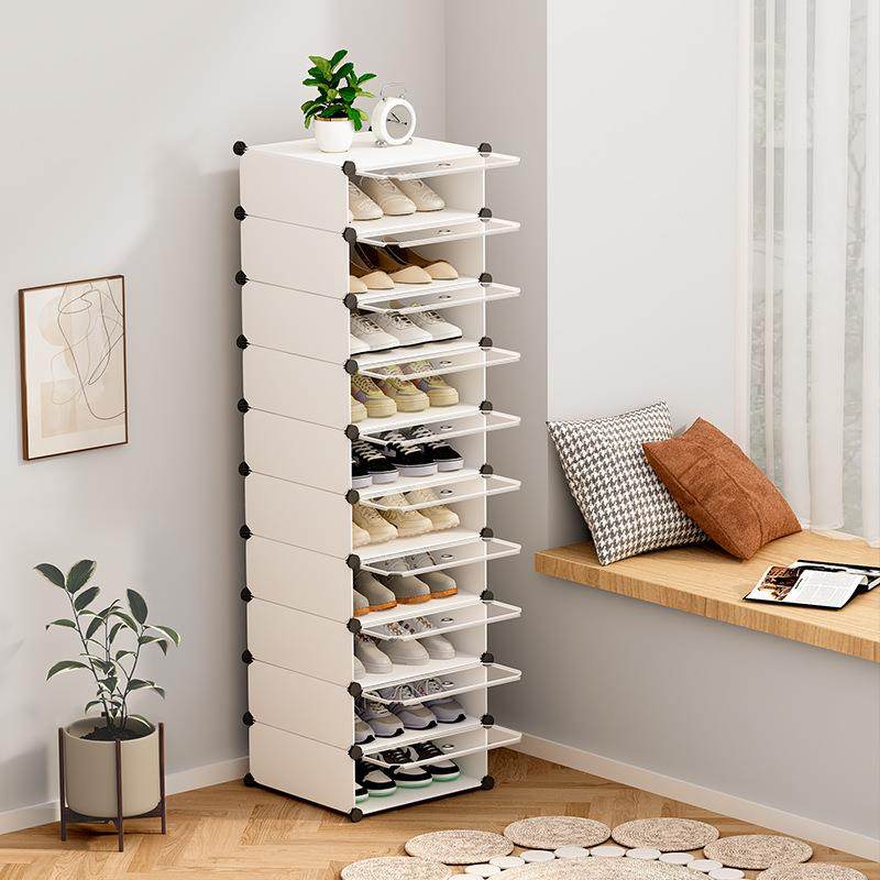 拉车套罩跨境简易鞋柜10层塑料防尘架简约现代鞋架多功能宿舍收纳