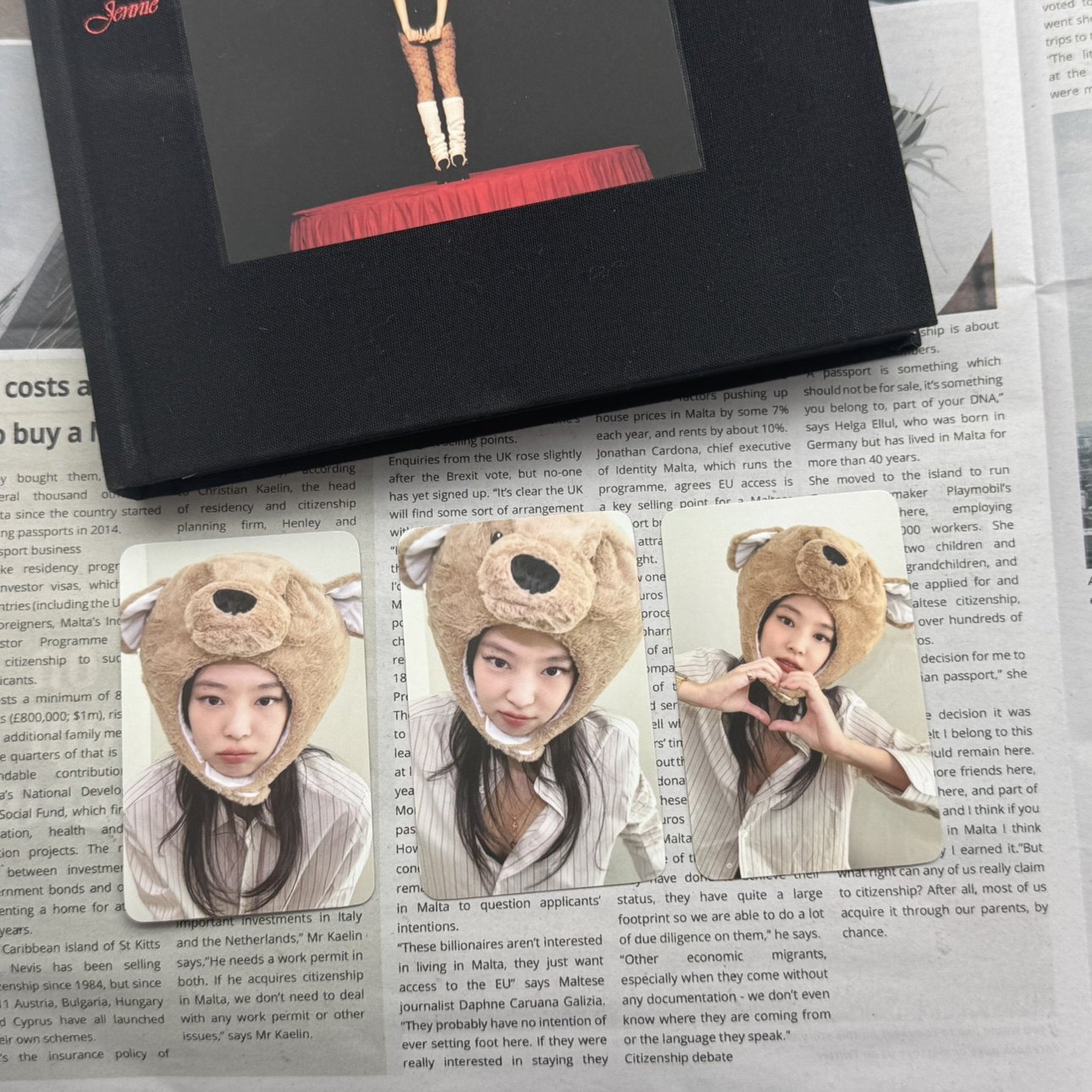 jennie 新专RUBY 金珍妮 WM签售特典卡 小熊妮图片