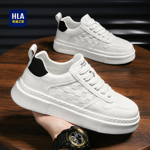 HLA/海澜之家官方正品男鞋小白鞋