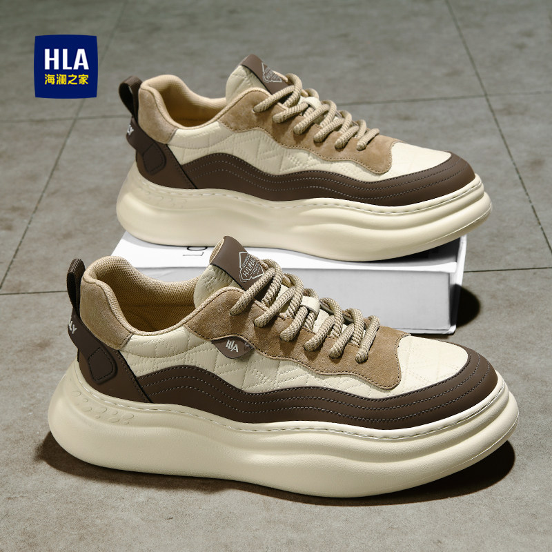 海澜之家男鞋2025新款冬季绒加厚保暖棉鞋百搭增高板鞋休闲老爹鞋,流行男鞋,休闲板鞋,淘宝优惠券,粉丝福利购,淘宝优惠卷