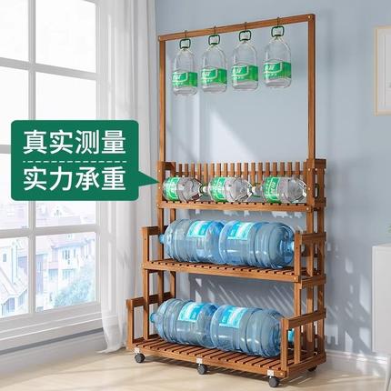 花架置物架阳台靠墙可移动花架子客厅落地式实木多肉花盆带轮室..