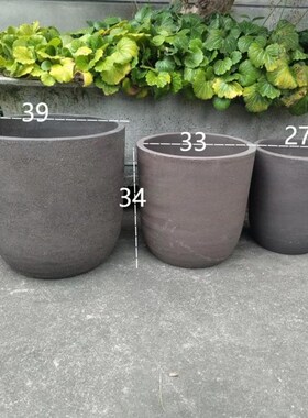 特大号花钵紫砂陶土花盆户外园林庭院仿古陶器老式透X气盆子旧陶