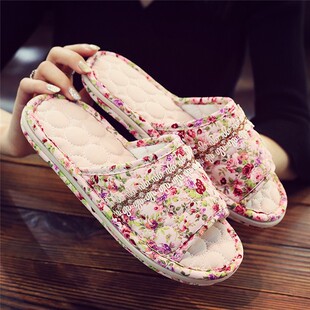 2020年家居加厚拖鞋底防滑胶粒鞋底静音纯棉男女S地板地砖韩版三