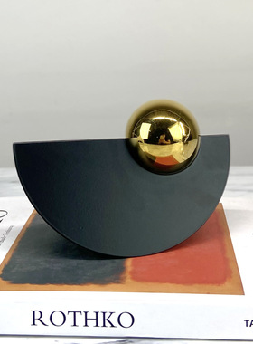 现代简约北欧极简几何创意摆件样E板房售楼处书房客厅软装饰品