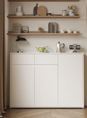 实木客厅窄型30cm贴靠墙边白色薄餐边F柜玄关窄柜20公分收纳储物
