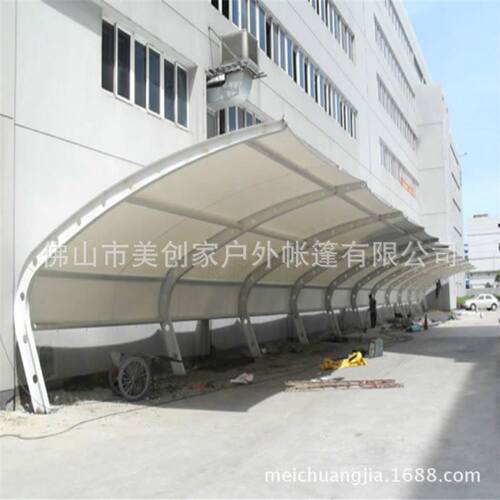 钢膜结构停车棚汽车棚张拉膜充电桩棚小区车棚遮阳棚固定电动车棚