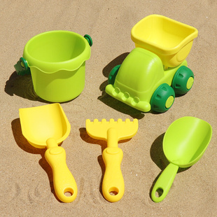 挖耙戏铲小子水小澡滩洗壶玩具童水套沙桶儿子宝具软胶工装 宝水沙