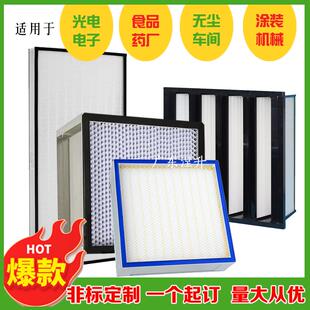 高效过滤器h13空气过滤器工业滤芯ffu过滤网有隔板W亚高效送风口